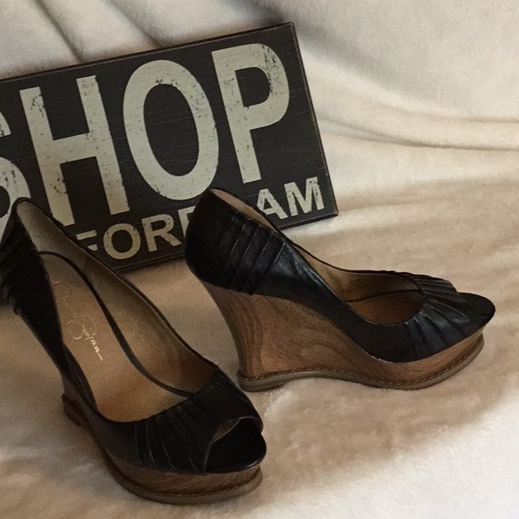 ladies wedge peep toe shoes